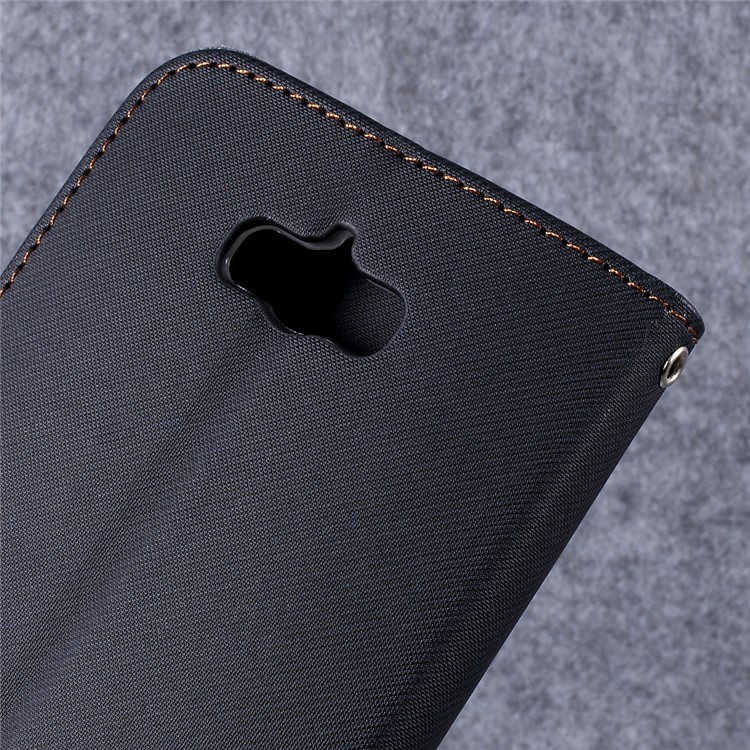 ROAR KOREA Twill Grain Leather Stand Phone Case for Asus Zenfone Max zc550kl - Black-9