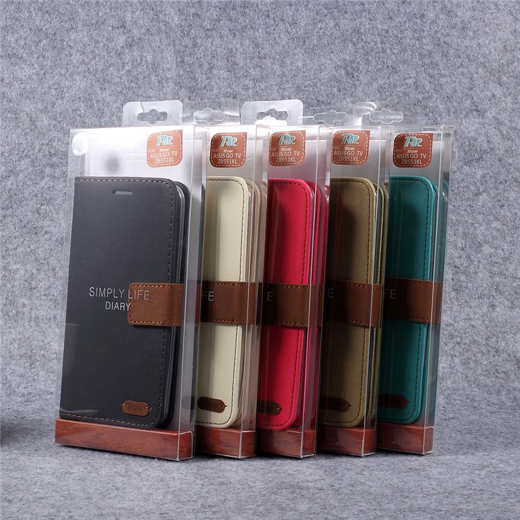 ROAR KOREA Twill Grain PU Leather Phone Case for Asus ZenFone Go/Go TV ZB551K - Black-10