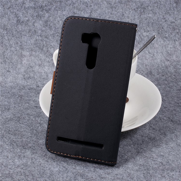 ROAR KOREA Twill Grain PU Leather Phone Case for Asus ZenFone Go/Go TV ZB551K - Black-2