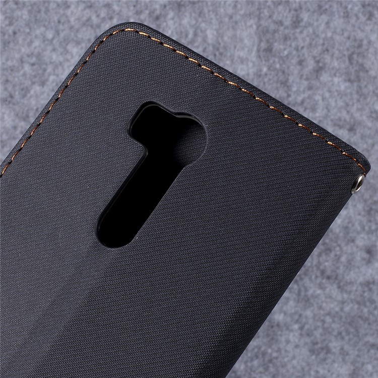 ROAR KOREA Twill Grain PU Leather Phone Case for Asus ZenFone Go/Go TV ZB551K - Black-8
