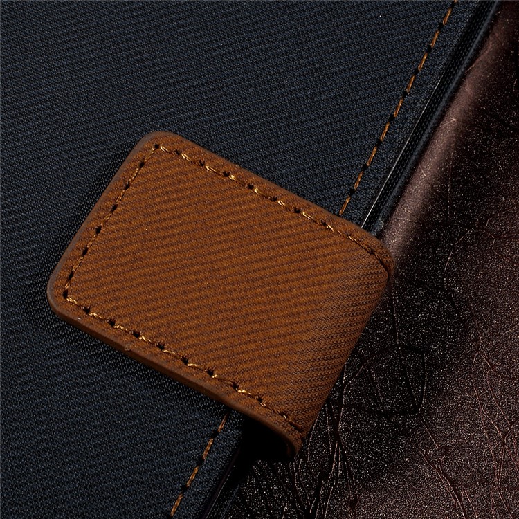 ROAR KOREA Twill Grain Wallet Leather Stand Cellphone Case for Asus Zenfone 2 Laser ZE550KL 5.5-inch - Black-9