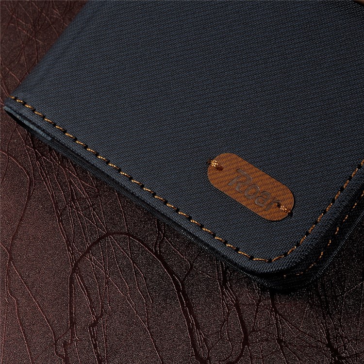 ROAR KOREA for Asus Zenfone 3 ZE520KL Leather Wallet Case Stand Twill Grain - Black-6