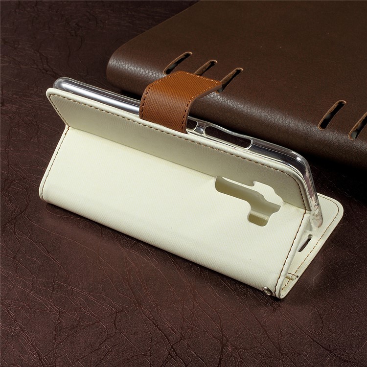 ROAR KOREA Twill Grain Wallet Stand Leather Cover for Asus Zenfone 3 ZE520KL - White-3