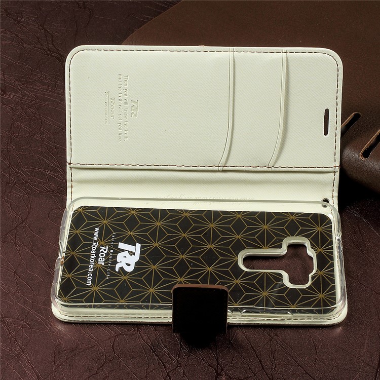 ROAR KOREA Twill Grain Wallet Stand Leather Cover for Asus Zenfone 3 ZE520KL - White-5