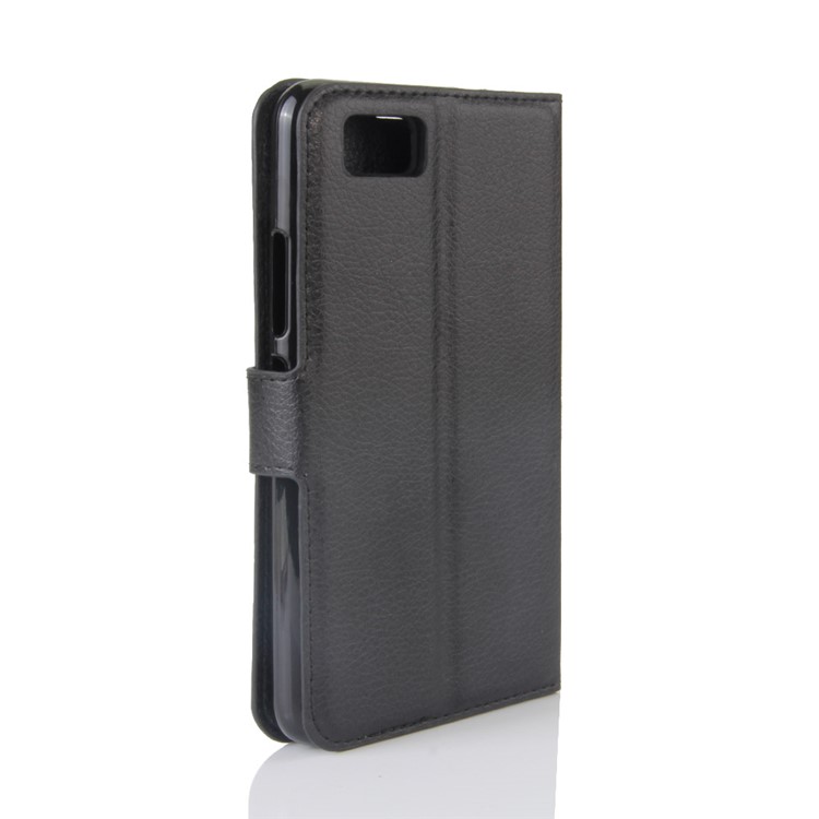 Lychee Skin Leather Wallet Case for Asus Zenfone 3s Max ZC521TL - Black-6
