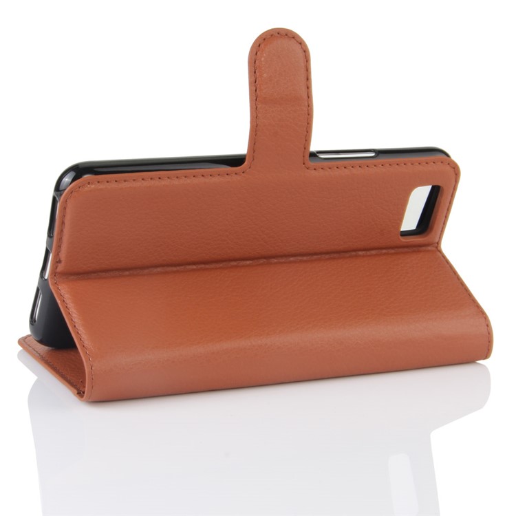 Lychee Skin Leather Wallet Case with Stand for Asus Zenfone 3s Max ZC521TL - Brown-5