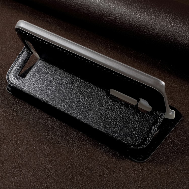 View Window Stand Leather Flip Mobile Phone Cover for Asus Zenfone Go ZB500KL - Black-4