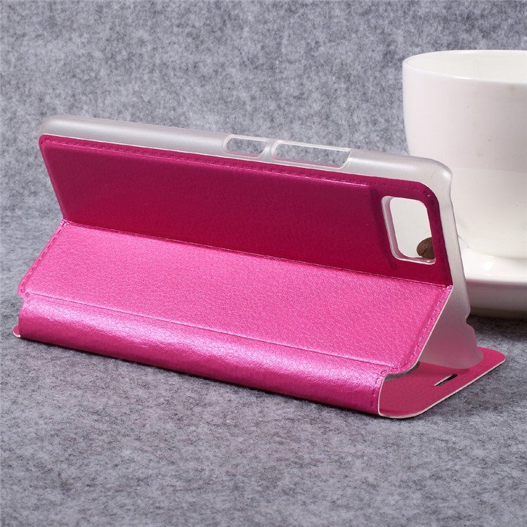 View Window Stand Leather Flip Cell Phone Case for Asus Zenfone 3s Max ZC521TL - Rose-5