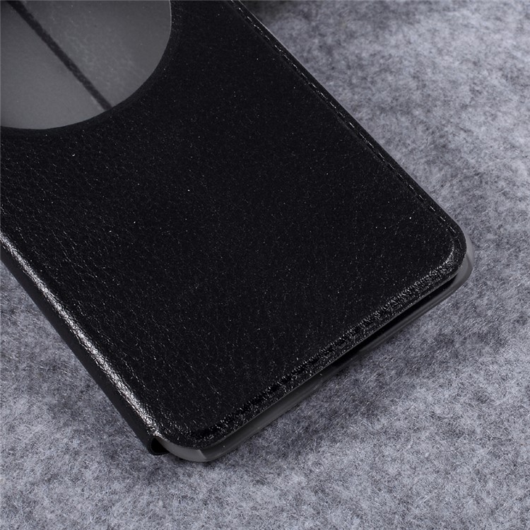 For Asus Zenfone 3s Max ZC521TL View Window Stand Leather Mobile Shell - Black-4