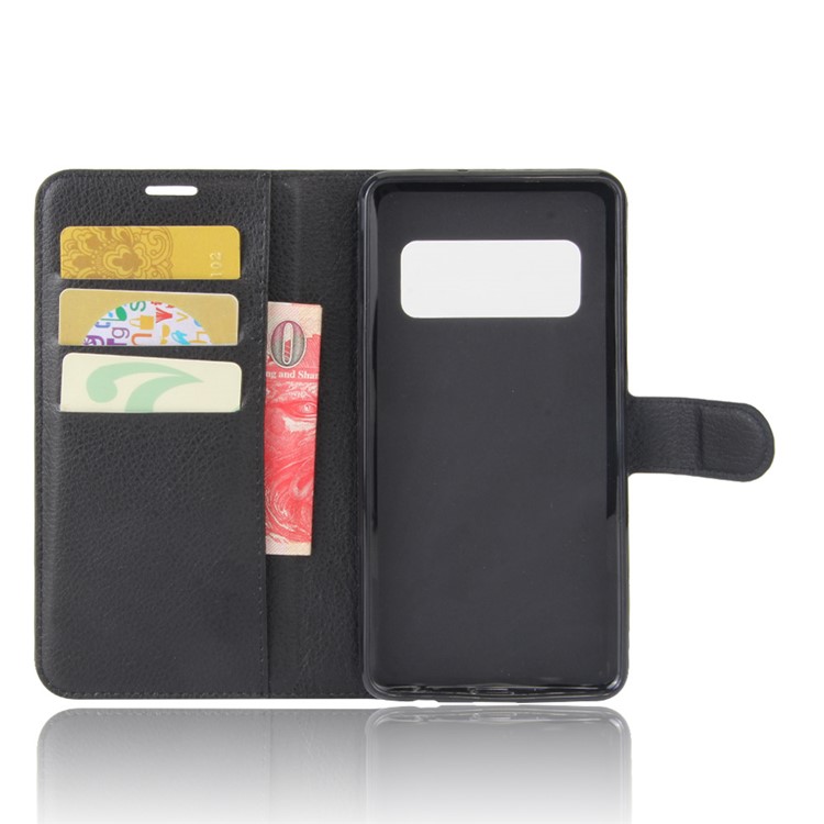 Litchi Skin Wallet Leather Stand Case for Asus Zenfone AR ZS571KL - Black-3
