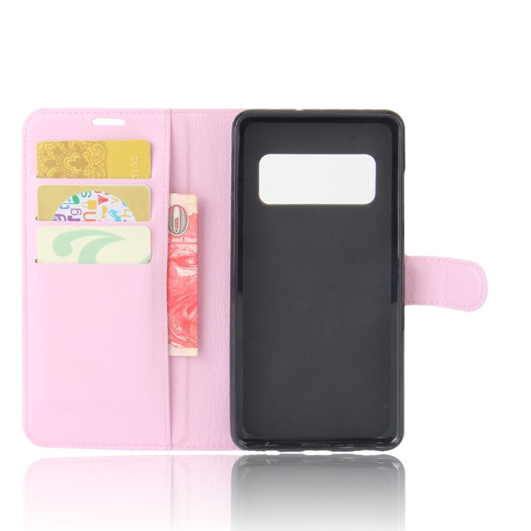 Litchi Skin Magnetic Leather Stand Cover for Asus Zenfone AR ZS571KL - Pink-3