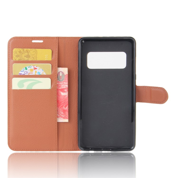 Litchi Skin Wallet Leather Case with Stand for Asus Zenfone AR ZS571KL - Brown-3