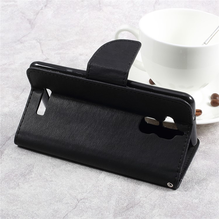 Pebble Grain Wallet Stand Leather Cell Phone Case for Asus Zenfone 3 Max ZC520T 5.5-inch - Black-6