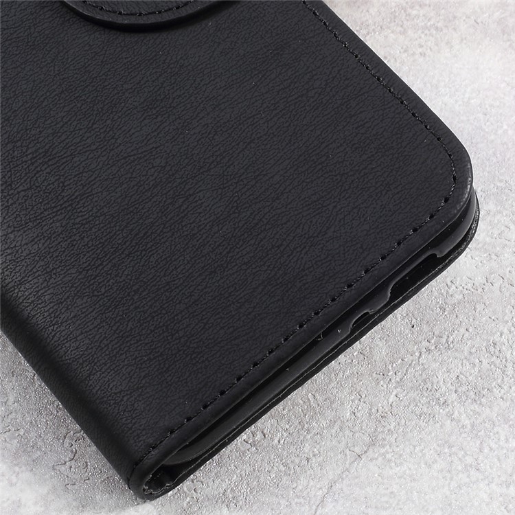 Pebble Grain Wallet Stand Leather Cell Phone Case for Asus Zenfone 3 Max ZC520T 5.5-inch - Black-8