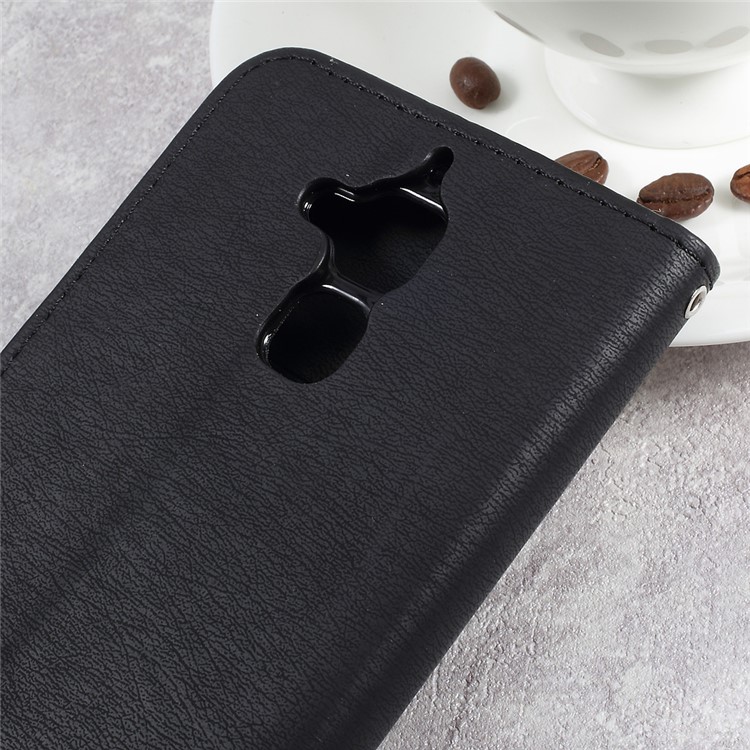 Pebble Grain Wallet Stand Leather Cell Phone Case for Asus Zenfone 3 Max ZC520T 5.5-inch - Black-9
