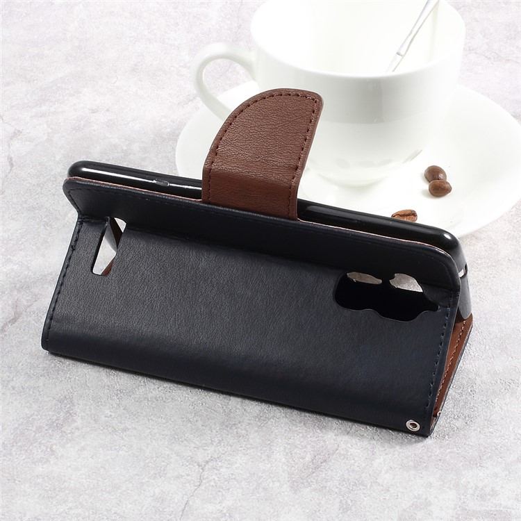 Pebble Grain Folio Flip Leather Cover with Lanyard for Asus Zenfone 3 Max ZC520TL - Dark Blue-6