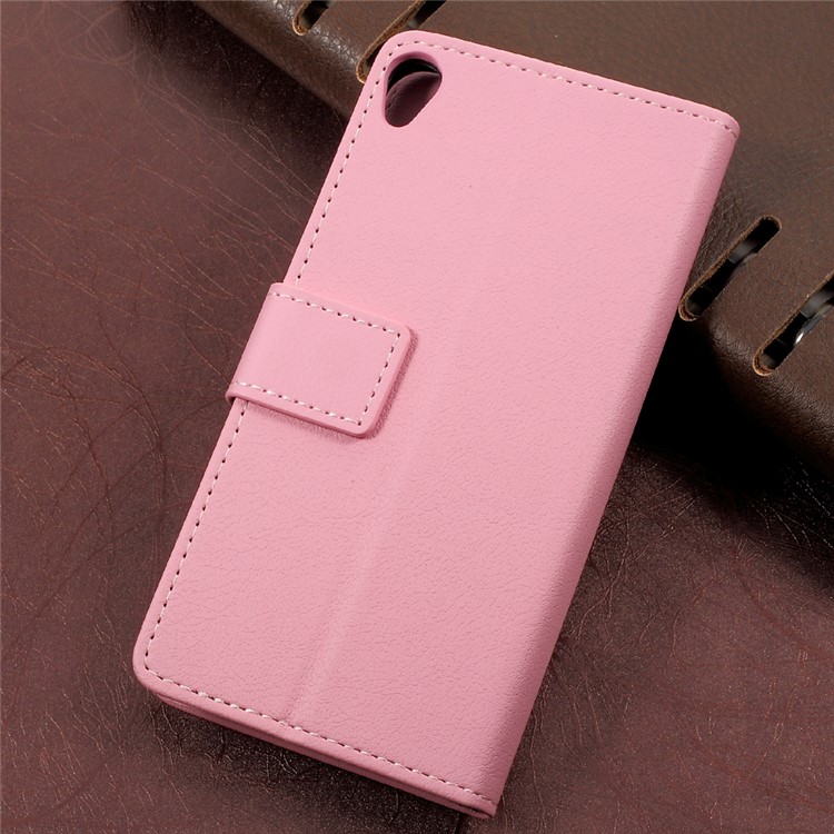 Magnetic Leather Stand Case for Asus Zenfone Live ZB501KL - Pink-2