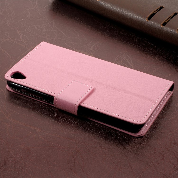 Magnetic Leather Stand Case for Asus Zenfone Live ZB501KL - Pink-3