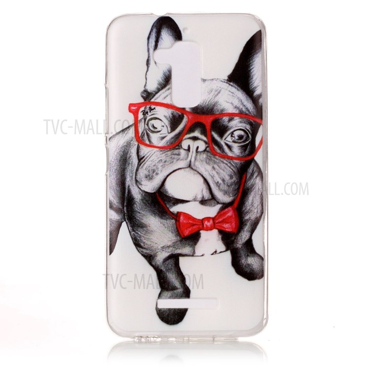 Pattern Printing TPU Back Phone Case for Asus Zenfone 3 Max ZC520TL - Dog Wearing Glasses-1