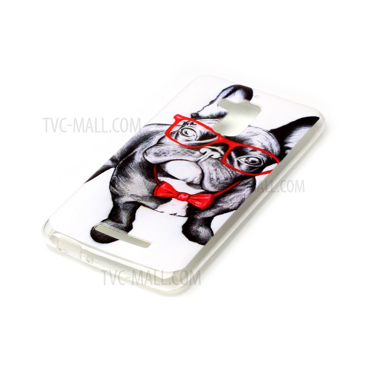 Pattern Printing TPU Back Phone Case for Asus Zenfone 3 Max ZC520TL - Dog Wearing Glasses-2