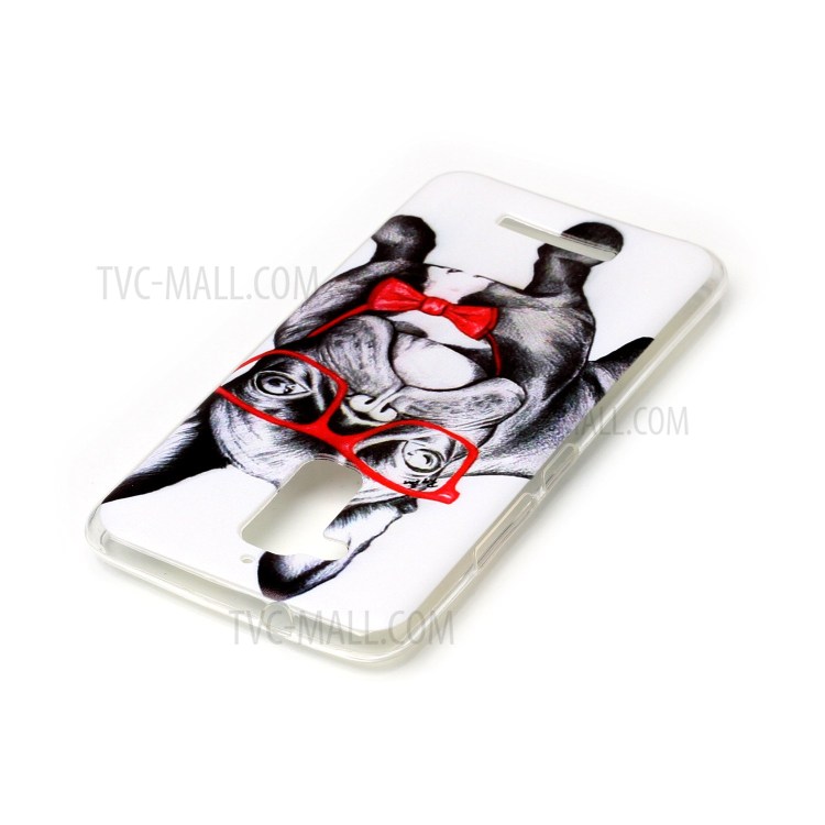 Pattern Printing TPU Back Phone Case for Asus Zenfone 3 Max ZC520TL - Dog Wearing Glasses-3