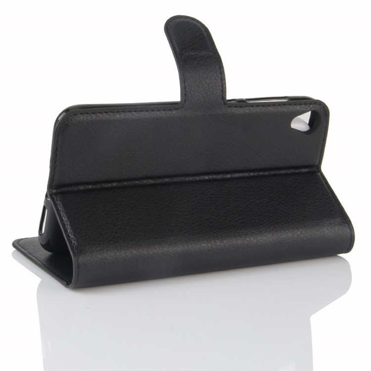 Litchi Skin Leather Wallet Case for Asus Zenfone Live ZB501KL - Black-5
