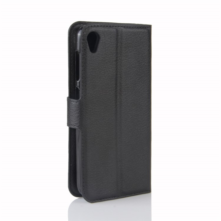 Litchi Skin Leather Wallet Case for Asus Zenfone Live ZB501KL - Black-6