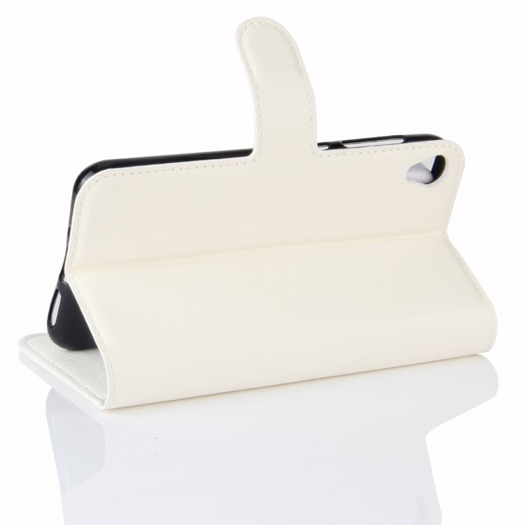 Litchi Skin Leather Wallet Cover for Asus Zenfone Live ZB501KL - White-5