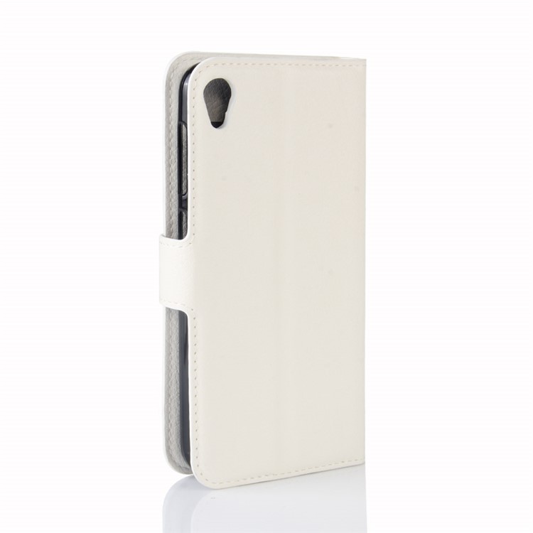 Litchi Skin Leather Wallet Cover for Asus Zenfone Live ZB501KL - White-6