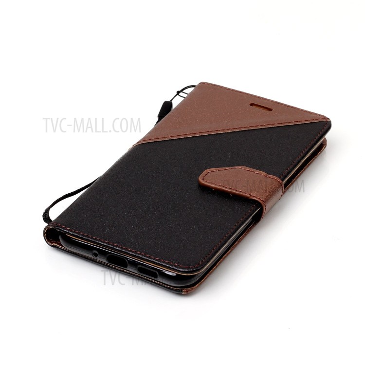 Sand-like Grain Bi-Color Leather Wallet Casing Cover for Asus Zenfone 3 ZE552KL - Brown-5