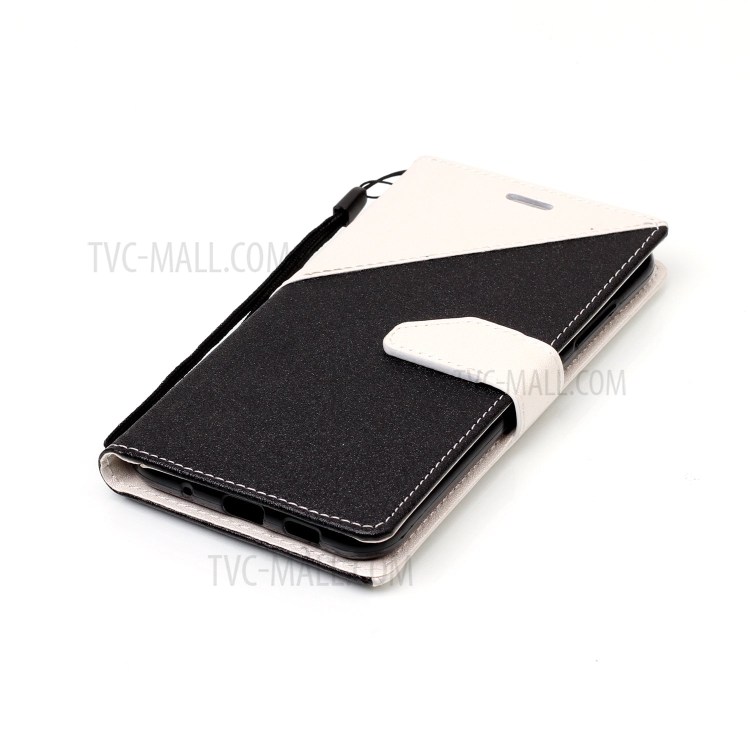 Assorted Color Sand-like Grain Leather Wallet Case Shell with Lanyard for Asus Zenfone 3 ZE520KL - White-5