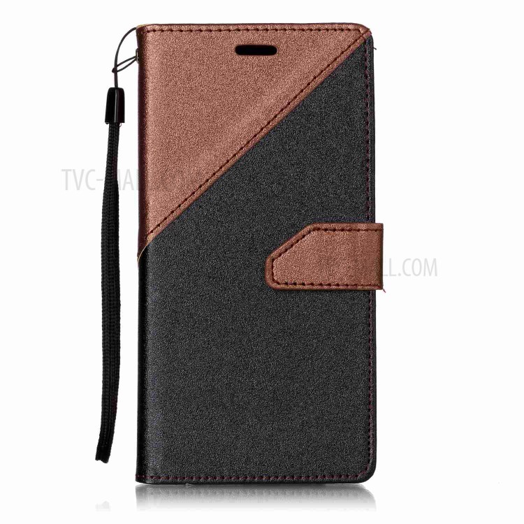 Contract Color Sand-like Grain Leather Wallet Stand Shell Cover with Lanyard for Asus Zenfone 3 ZE520KL - Brown-1