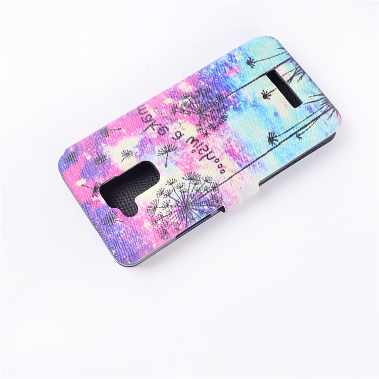 Pattern Printing Leather Stand Case for Asus Zenfone 3 Max ZC520TL - Dandelion and Quote-5