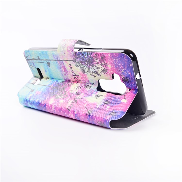 Pattern Printing Leather Stand Case for Asus Zenfone 3 Max ZC520TL - Dandelion and Quote-8
