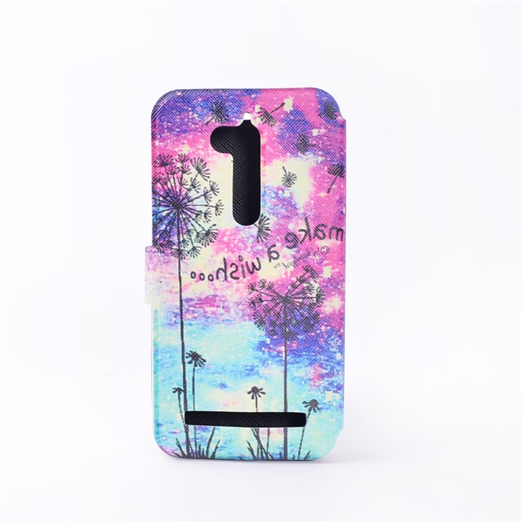 Pattern Printing Leather Stand Case for Asus Zenfone Go ZB500KL - Dandelion and Quote-3