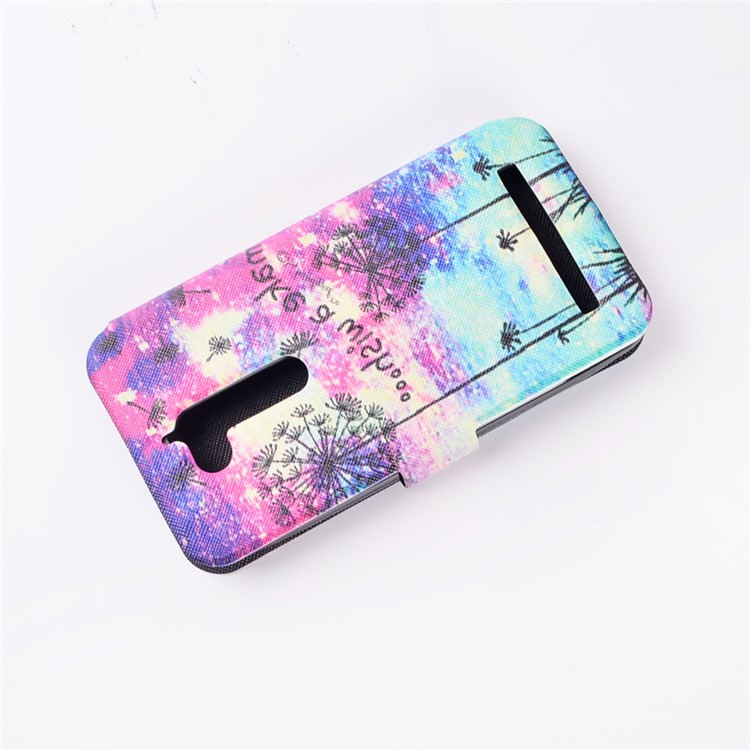 Pattern Printing Leather Stand Case for Asus Zenfone Go ZB500KL - Dandelion and Quote-5
