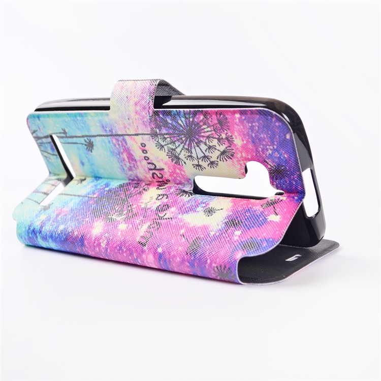 Pattern Printing Leather Stand Case for Asus Zenfone Go ZB500KL - Dandelion and Quote-9