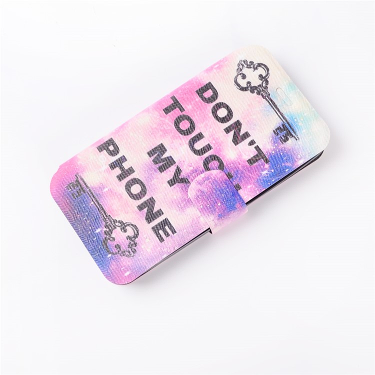Pattern Printing Magnetic Leather Stand Case for Asus Zenfone Go ZB500KL - Do not Touch My Phone-4