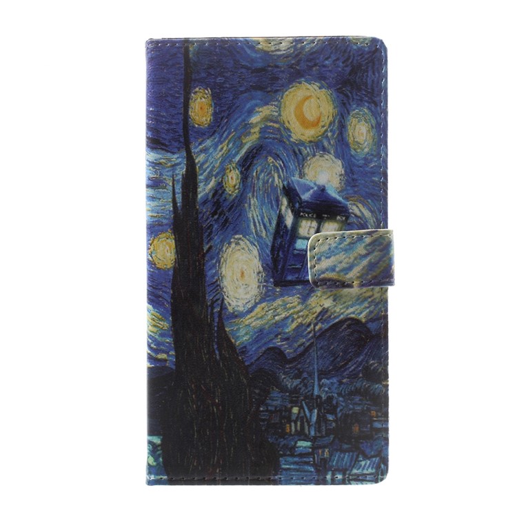 Pattern Printing Leather Wallet Case Cover for Asus Zenfone Live ZB501KL - Oil Painting-1