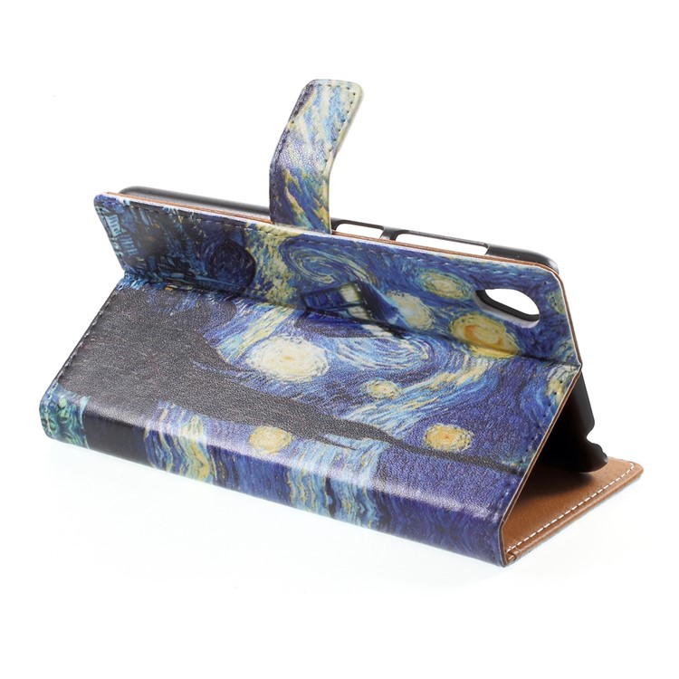 Pattern Printing Leather Wallet Case Cover for Asus Zenfone Live ZB501KL - Oil Painting-4