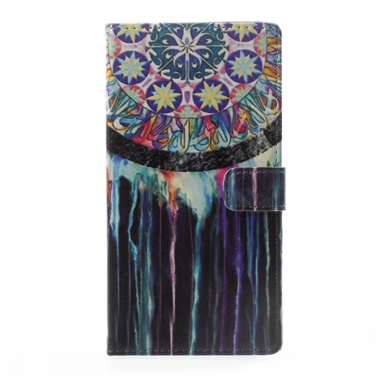 Pattern Printing Leather Wallet Cover Case for Asus Zenfone Live ZB501KL - Dream Catcher-1