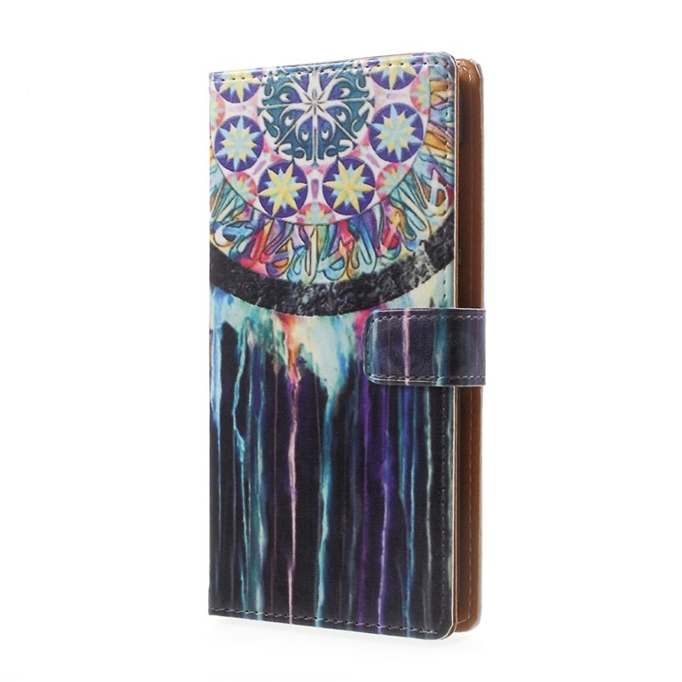 Pattern Printing Leather Wallet Cover Case for Asus Zenfone Live ZB501KL - Dream Catcher-2