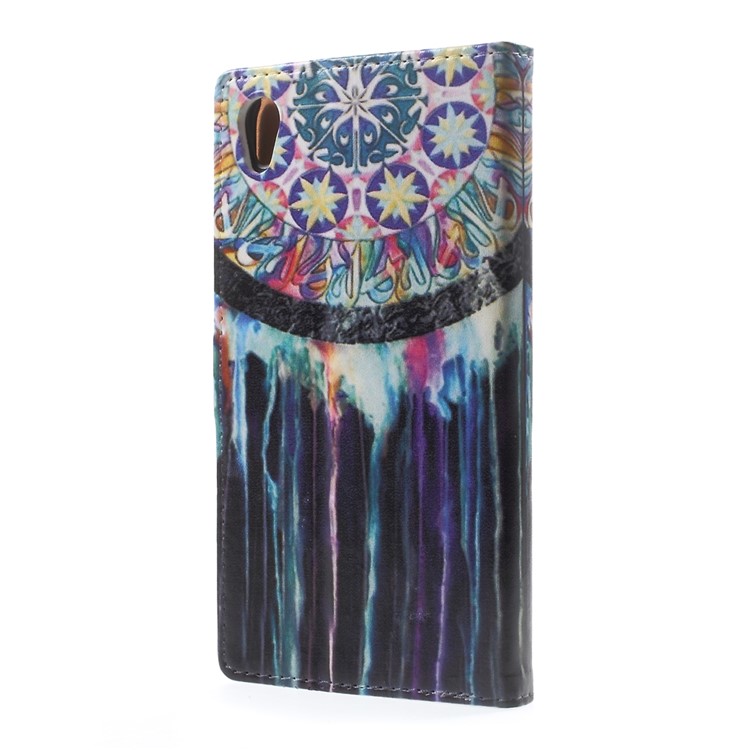 Pattern Printing Leather Wallet Cover Case for Asus Zenfone Live ZB501KL - Dream Catcher-3