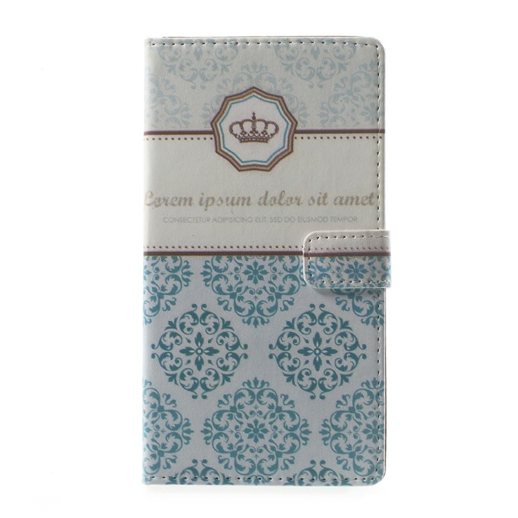Pattern Printing Leather Wallet Case Accessory for Asus Zenfone Live ZB501KL - Damask Flower-1