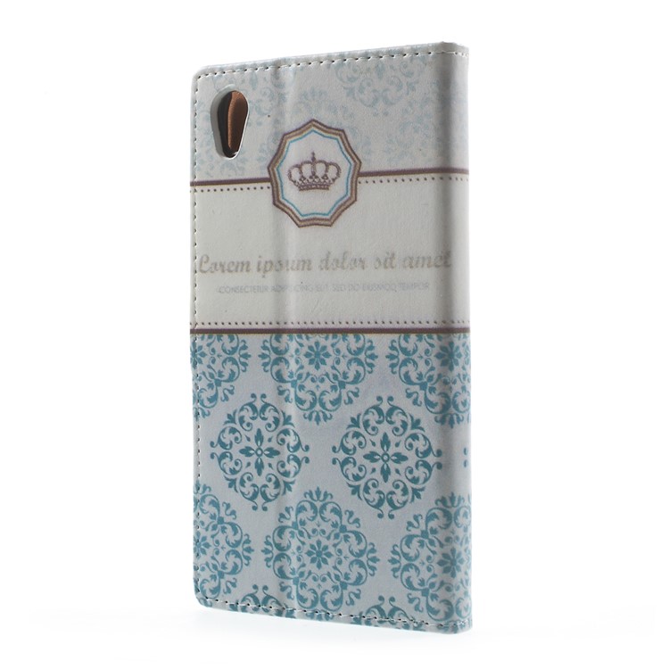 Pattern Printing Leather Wallet Case Accessory for Asus Zenfone Live ZB501KL - Damask Flower-3