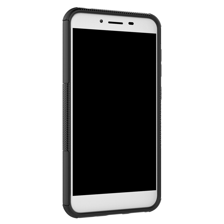 For Asus Zenfone 3 Max ZC553KL Tyre Pattern Kickstand PC + TPU Combo Cover - Black-10