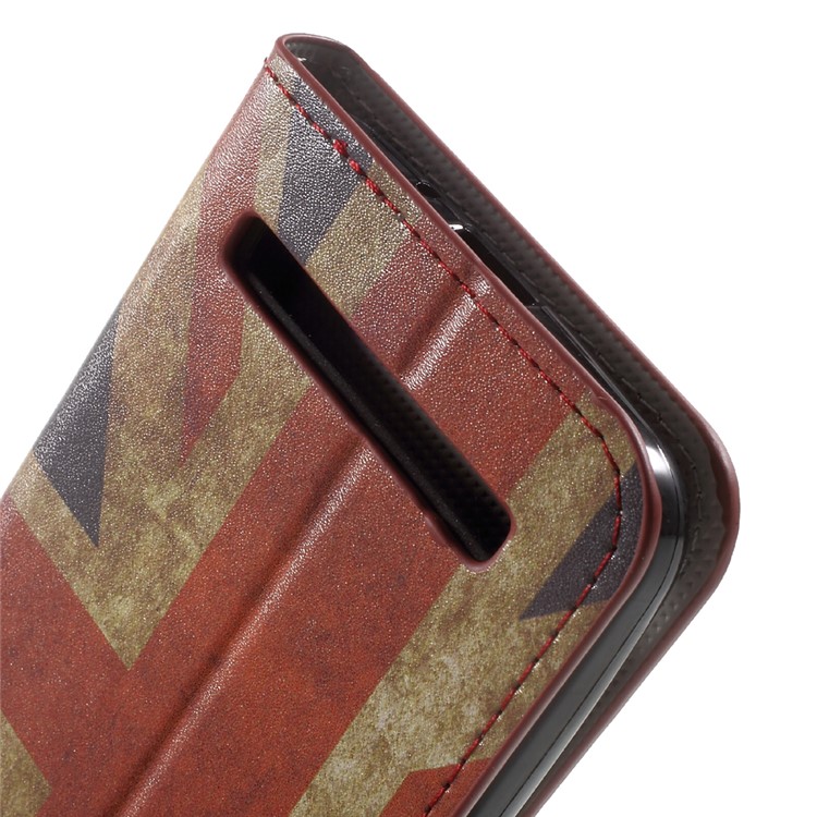 Patterned Wallet Leather Stand Protector Case for Asus Zenfone Go ZB500KL - Vintage UK Flag-7