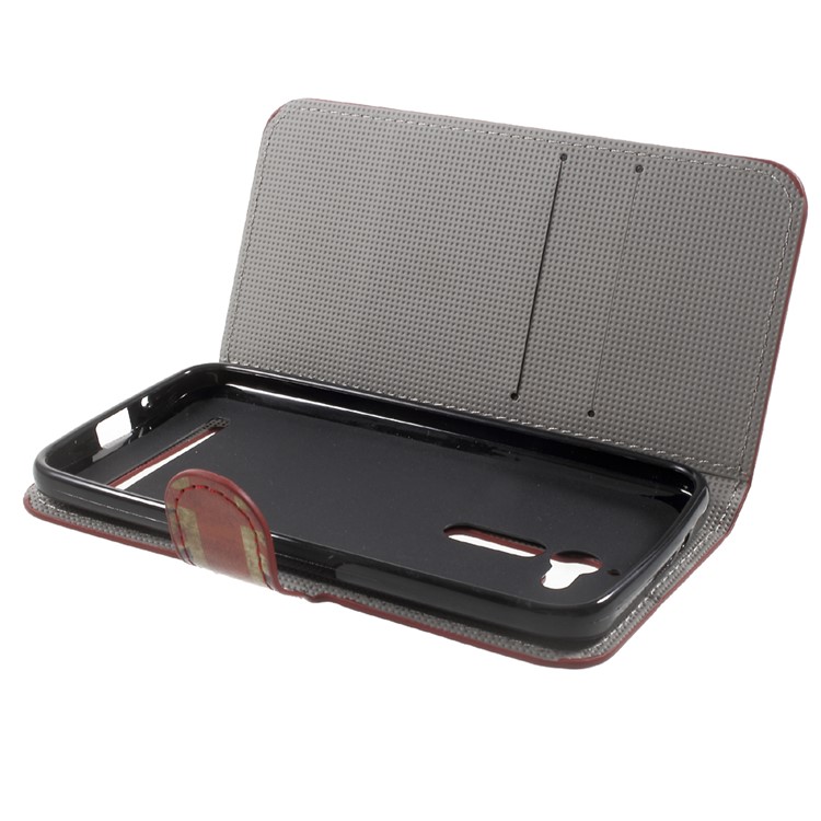 Patterned Wallet Leather Stand Protector Case for Asus Zenfone Go ZB500KL - Vintage UK Flag-8