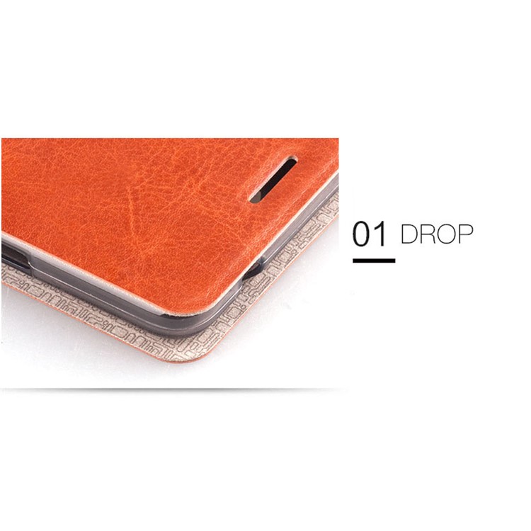 MOFI Rui Series Flip Stand Leather Mobile Cover for Asus Zenfone 3 Zoom ZE553KL - Brown-6