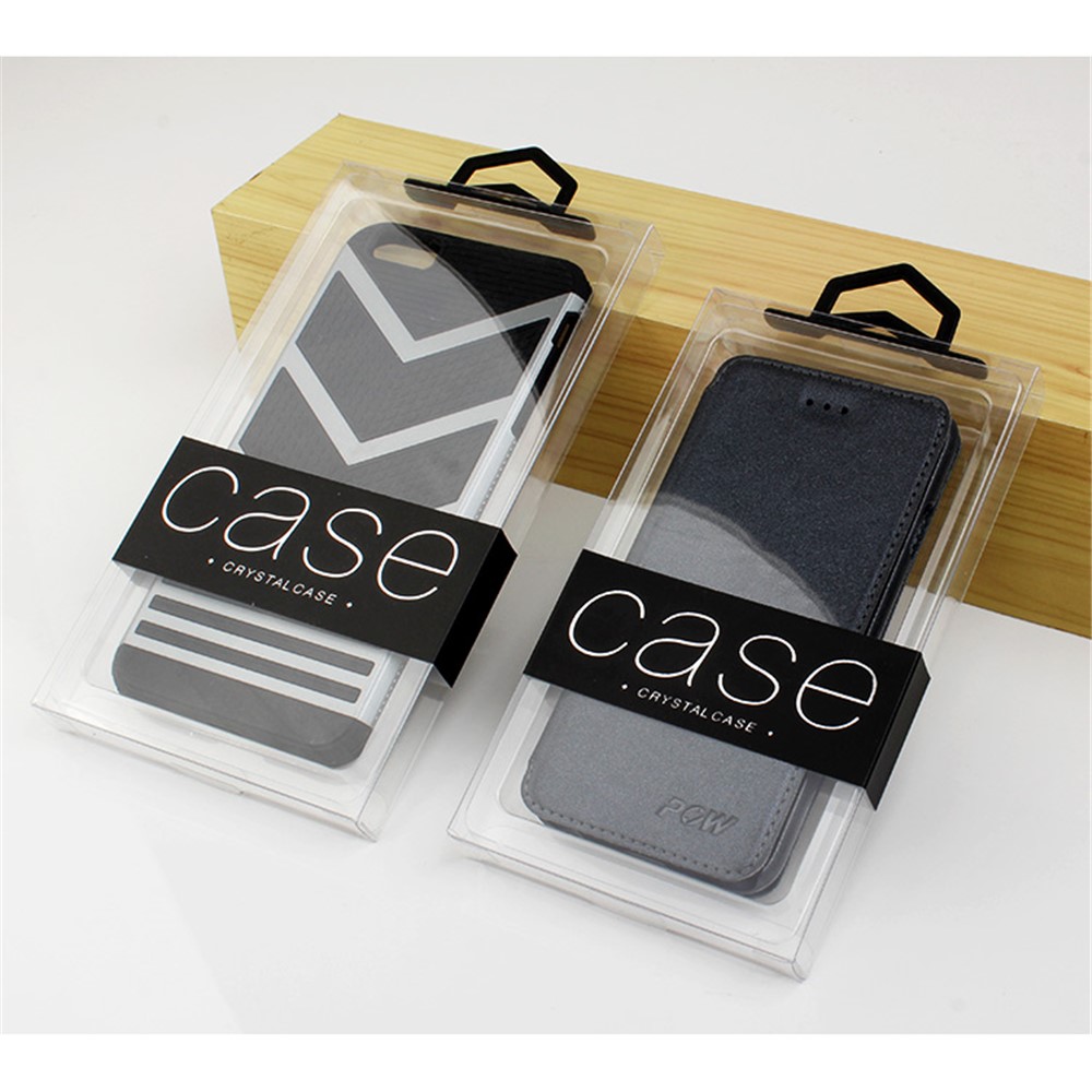 50Pcs/Lot KJ-666 Customizable PVC Package Packaging Box for iPhone 7 Plus Cases, Size: 187 x 105 x 15.5mm - Black-16